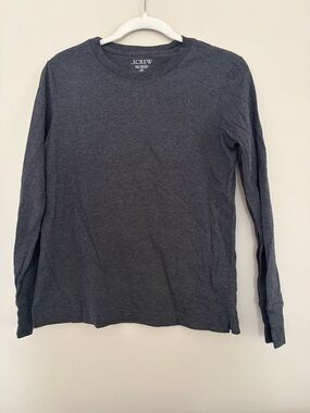 J. Crew Long Sleeve Pima Cotton T-Shirt Charcoal XS